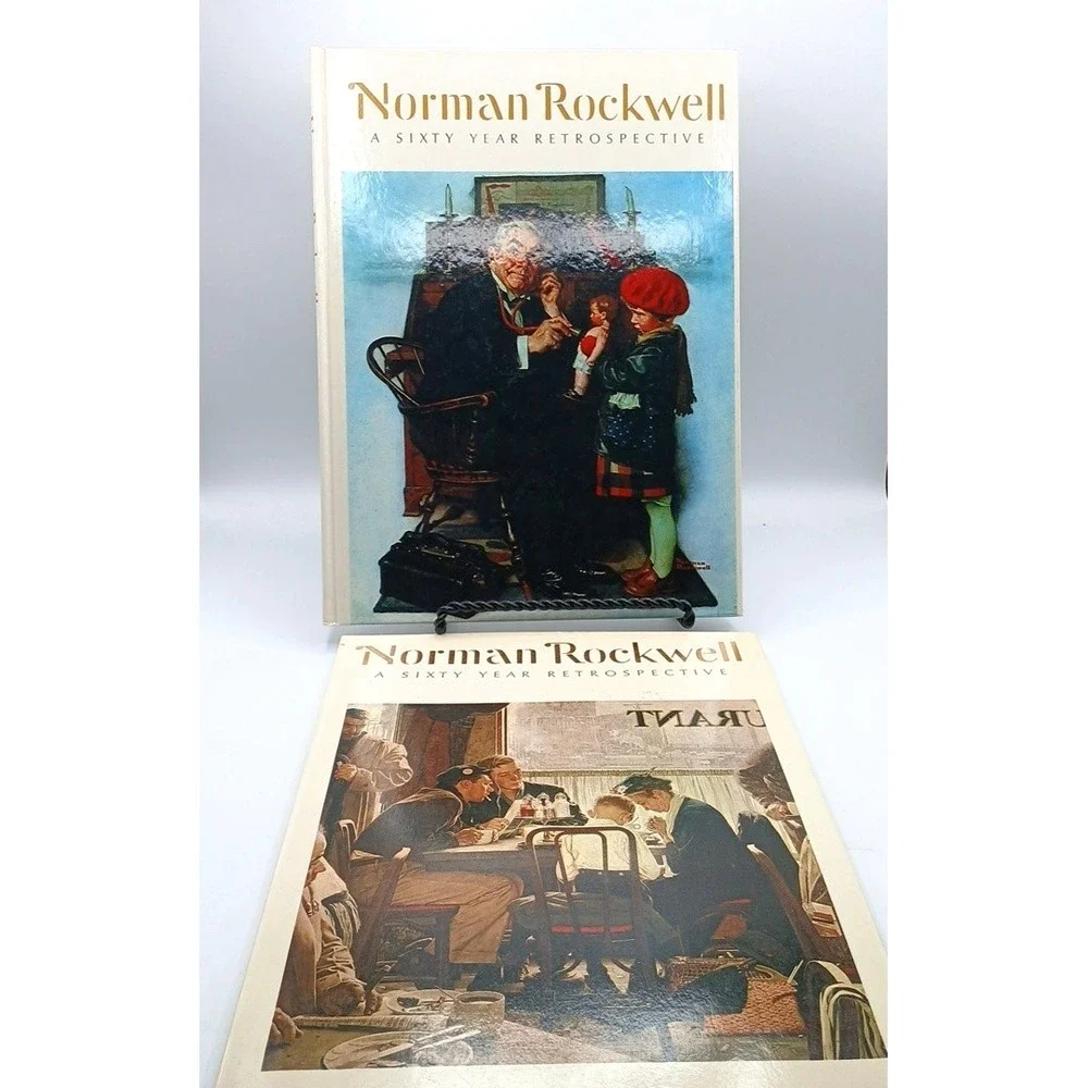 Norman Rockwell A Sixty Year Retrospective Book and Prints HC & PB NOS lot 2